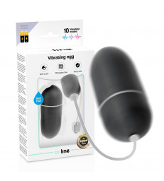 ONLINE - HUEVO VIBRADOR WATERPROOF - NEGRO